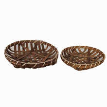 Load image into Gallery viewer, Brown Woven Tray, Set of 2
