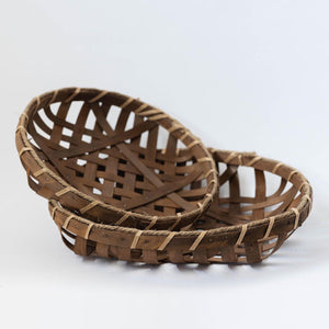 Brown Woven Tray, Set of 2