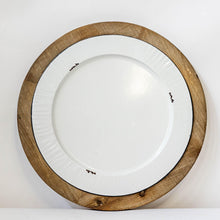 Load image into Gallery viewer, Large Round Wooden Tray with Built-in Plate
