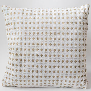 Cream Cushion Cover with Small Beige Diamond Shapes