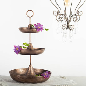 Bronze Metal Three Tier Tray