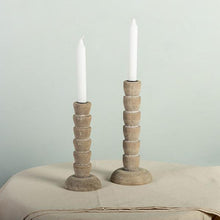 Load image into Gallery viewer, Small Wooden Candle Holder
