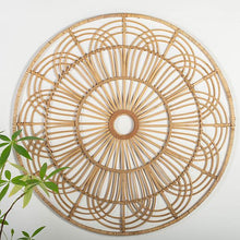 Load image into Gallery viewer, Large Wicker Wall Round Flower Decor
