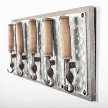 Load image into Gallery viewer, Wood and Metal Hanger (5 Hooks)
